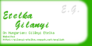 etelka gilanyi business card